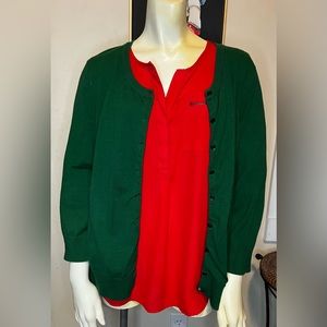 Green Button up Cardigan